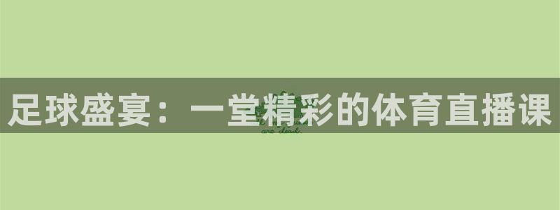 足球盛宴：一堂精彩的体育直播课