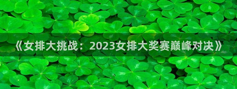 《女排大挑战：2023女排大奖赛巅峰对决》
